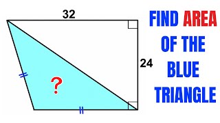 Would you use this method to find the area of Blue shaded triangle? | Trapezoid | Trapezium