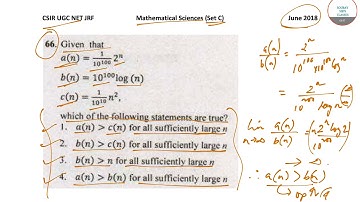 #MATHEMATICAL SCIENCES #SET C #CSIR #UGC #NET #JUNE #2018 #QUESTION 66 WITH SOLUTION 9836793076