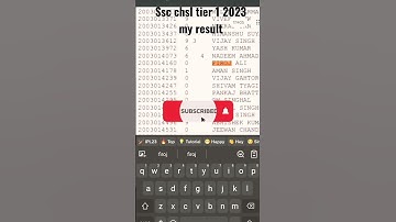 chsl tire1 result out#ssc #cgl #link #sscchsl #2023