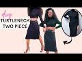 DIY Fall Clothing Transformation | Turtleneck Two Piece Outfit