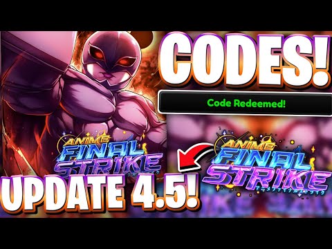 🔥UPDATE 4.5! All NEWEST BERSERK UPDATE CODES FOR AFS! ROBLOX ANIME FINAL STRIKE CODES