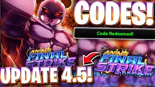 🔥UPDATE 4.5! All NEWEST BERSERK UPDATE CODES FOR AFS! ROBLOX ANIME FINAL STRIKE CODES