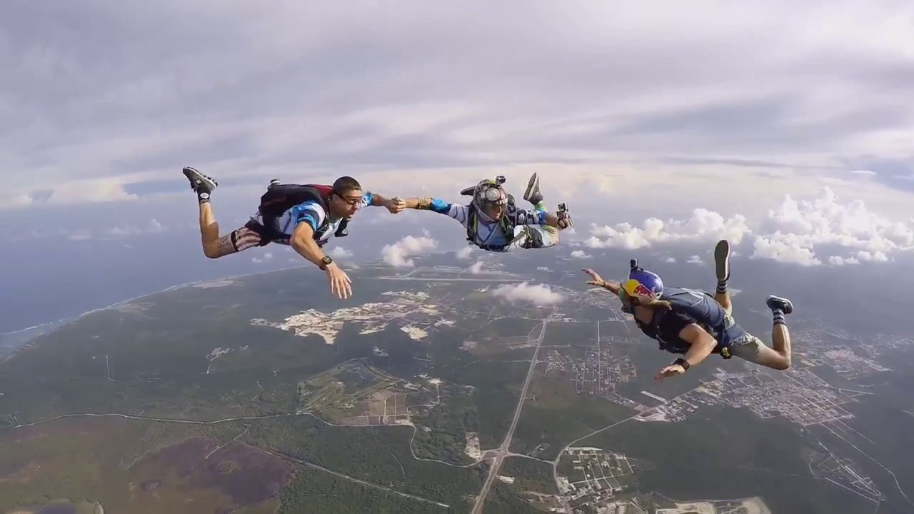 Skydiving with Travis pastrana , Brian
