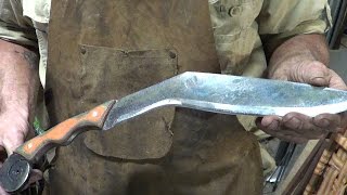 Blacksmithing - Forging A Lawn Mower Blade Kukri Part 2 - Finishing
