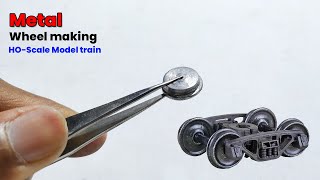 Making Process Of Metal Train Wheel | Ho Scale Train Model | How to make train wheel