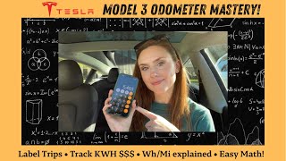 TESLA Model 3 Odometer Mastery! (Trips, KWH, Wh/Mi, Cost Calculator) Tesla Model 3 Tutorial Calculating Load Limits