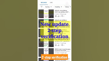 #shorts youtube new update 2-step verification enable kare