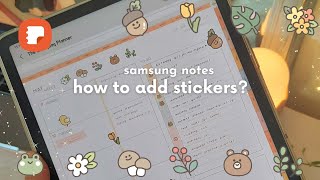 How to Add Stickers Samsung Notes Tutorial 🧸 Aesthetic Cute Digital Planning Note-Taking Stickers screenshot 5