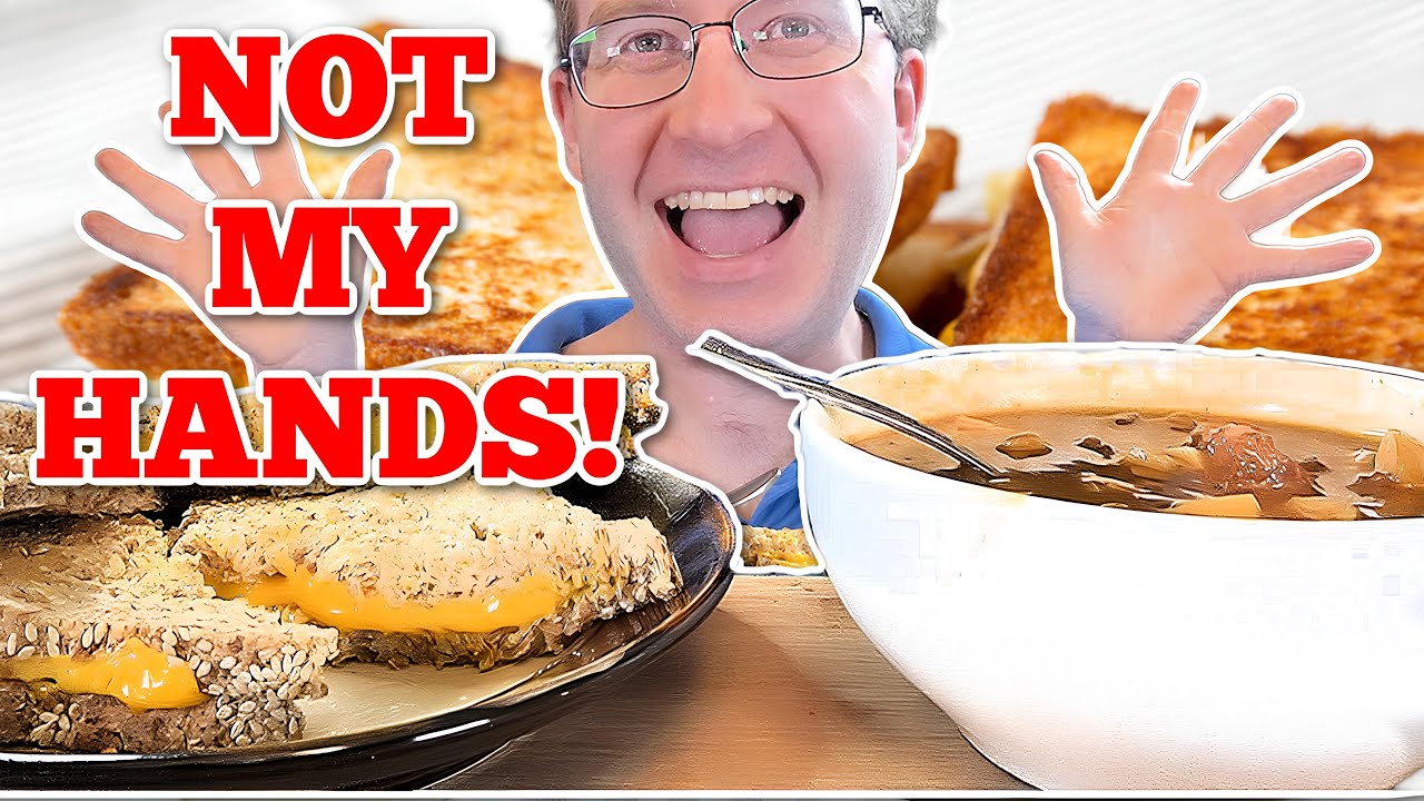 Not My Hands Challenge (GRILLED CHEESE Mukbang)!