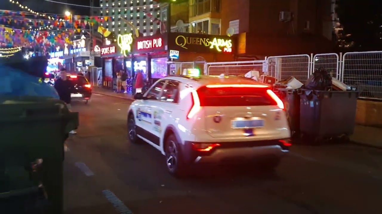 Walking around the strip in benidorm 9th November 2025 
