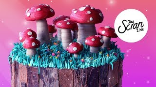 NO FONDANT Magic Mushroom Cake - The Scran Line