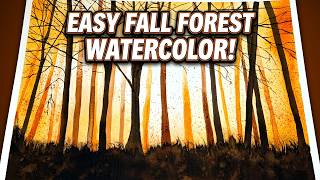 Learn to Paint an Autumn Forest with Watercolors
