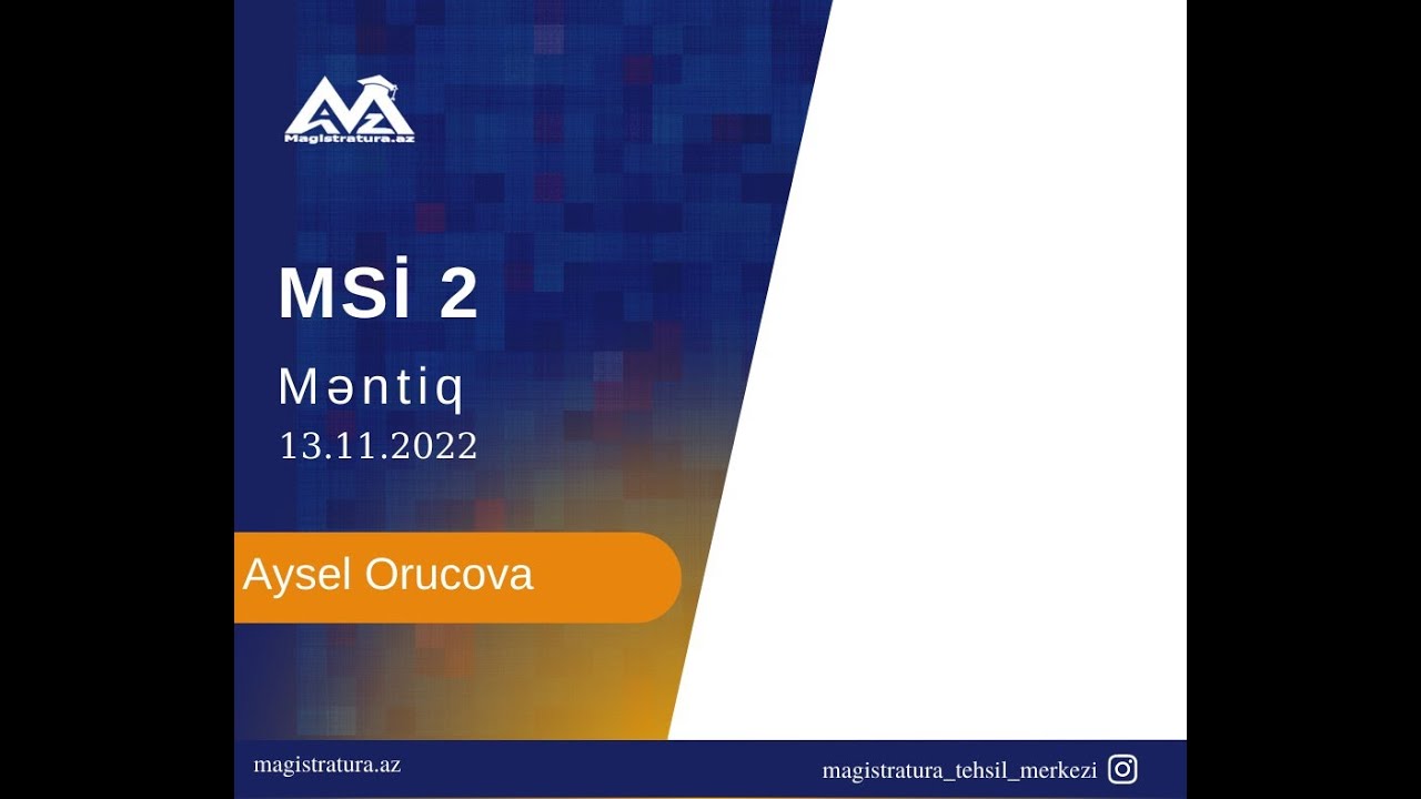 Magistratura.az - MSİ-2 - Məntiq.