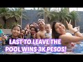 LAST TO LEAVE THE POOL WINS!