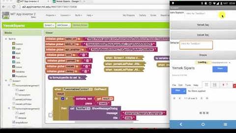 App Inventor 2 Eğitimi 301 - Ders 12: Yemek Siparişi - Bölüm 7