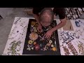 Creating the great divide pressed flower art piece