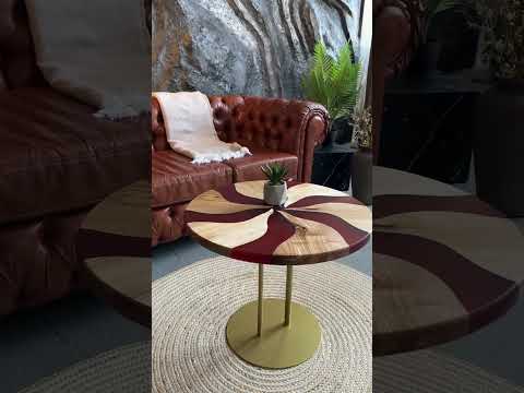 Журнальний стіл PALMARIUS Коло, вишня, видео 1