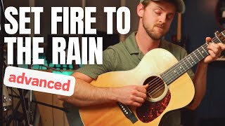 Set Fire to the Rain w/ Tabs (Adele) ADVANCED Guitar Tutorial + Lesson