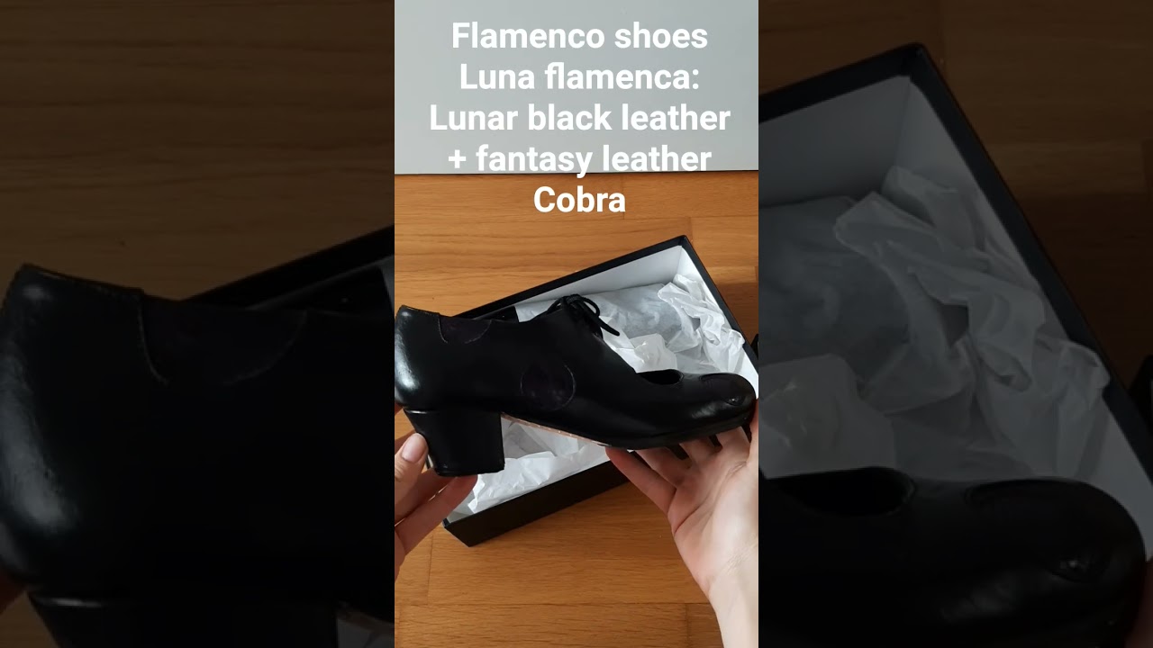 Flamenco shoes Luna flamenca: Lunar black leather + fantasy