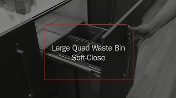 Large Quad Waste Bin Soft-Close