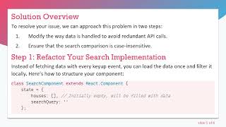 How to Fix Your React Search Bar: Solving the Only First Character Issue