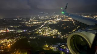 Stormy & Wet Evening Arrival in Charlotte Douglas ~ American Airlines Airbus A321-253N ~ KCLT