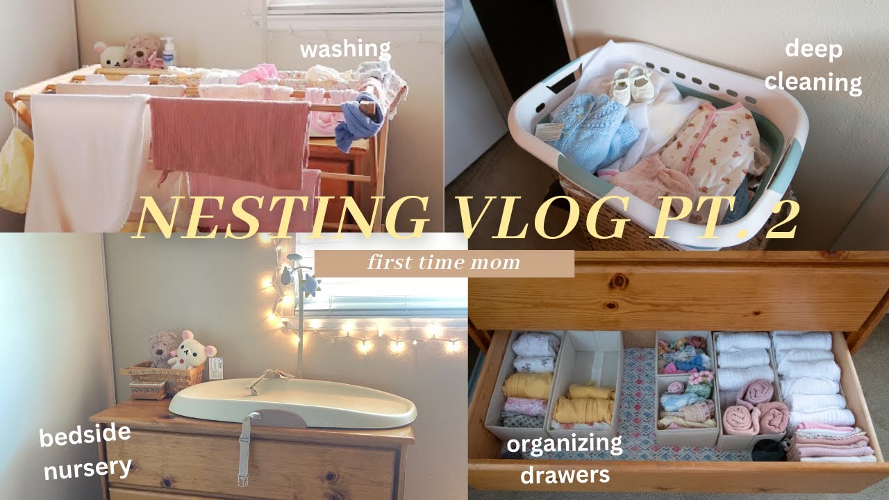 Nesting Vlog 2: At 30 weeks, bedside nursery, first time mom! - YouTube