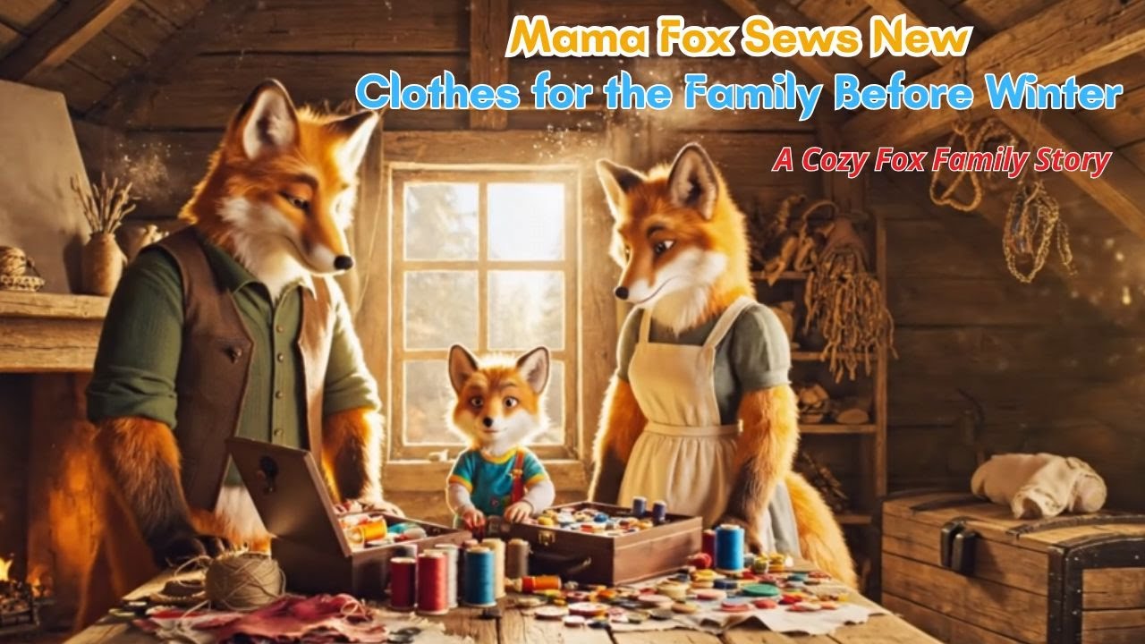 Mama Fox Sews New Clothes for the Family Before Winter | A Cozy Fox Family Story