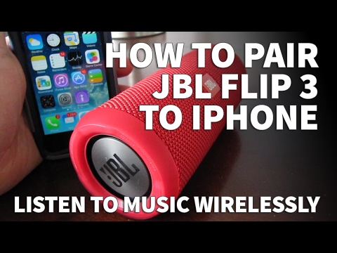 How to Pair iPhone to JBL Flip 3   Wireless Bluetooth Speaker for iPad