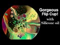 (175)Gorgeous Flip Cup with silicone oil how to get large & small cells! Abstract Acrylic Pouring