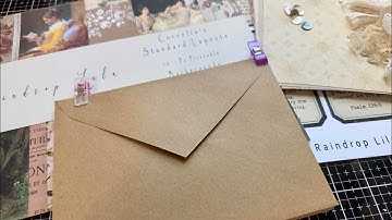 I’m back 💜Create with me #tutorial a 5x7 envelope journal  - beginner DT project for @RaindropLila7 