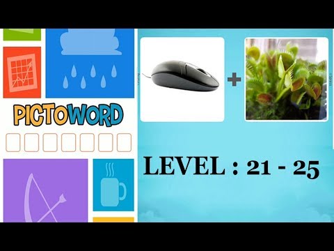 Pictoword level 21,22,23,24,25 solutions, answers, walkthrough