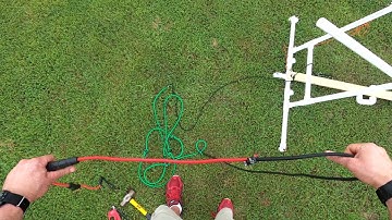 Launching a Horizon Hobby E-flite Opterra wing from a bungee launcher