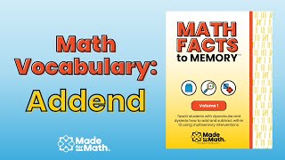 Math Vocabulary Addend