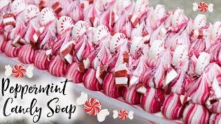 Peppermint Candy Soap + 10 Layer Embed Loaf | #12DaysofSoapmas