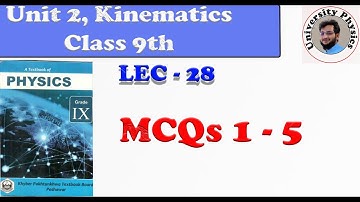 Class 9 physics kpk Textboard| MCQs of unit 2| Kinematics | Part 1