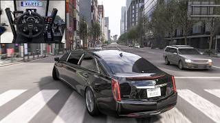 Drift Cadillac XTS limousine - Forza Horizon 6 | Steering Wheel Gameplay