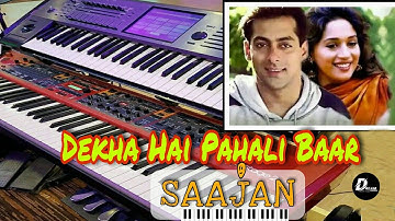 Dakha_Hai_Pahali_Baar_||_Piano_Instumental_Cover_ Music_ ||_Alka_Yagnik_||_Hindi Song_Kumer_Sanu