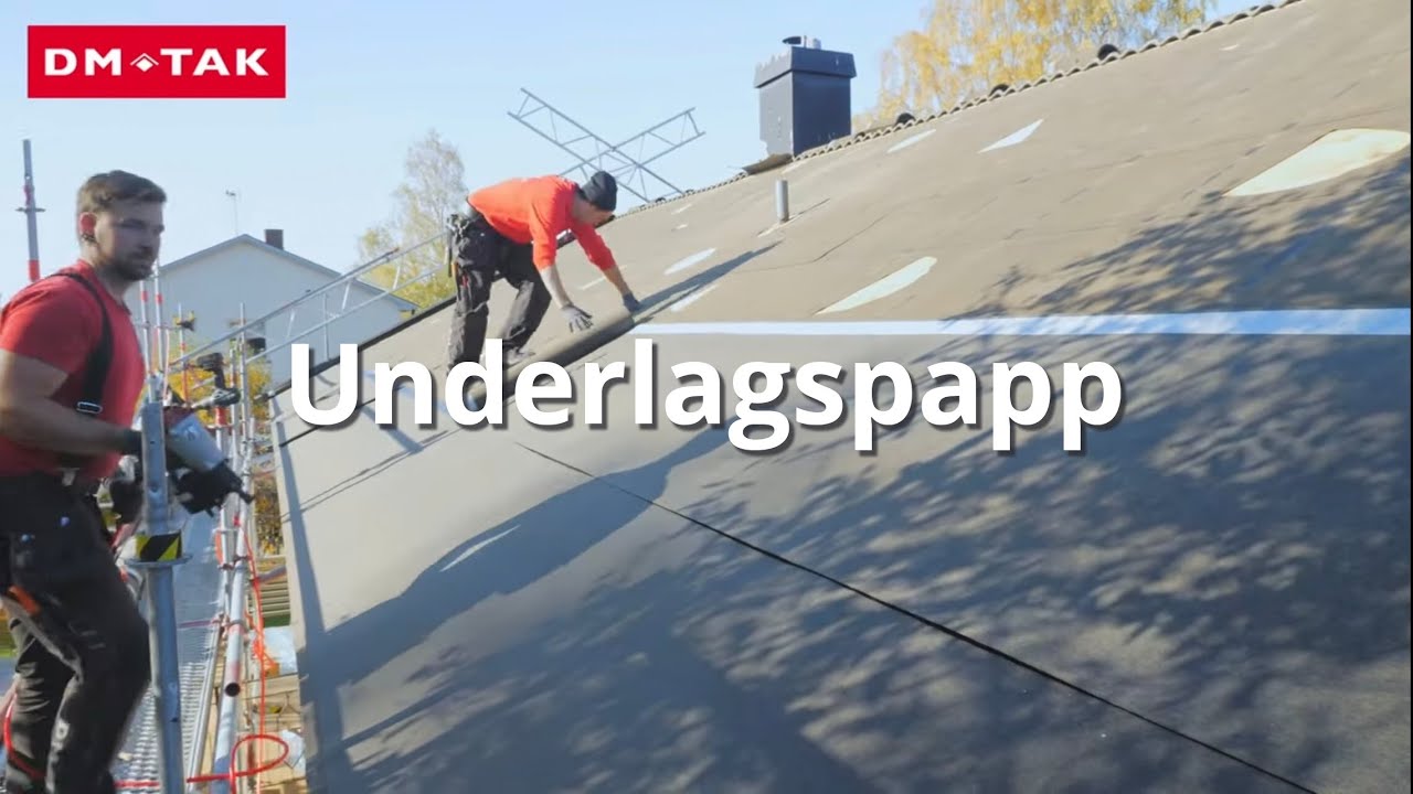 Takskolan. Underlagstäckning del 1 - Underlagspapp.
