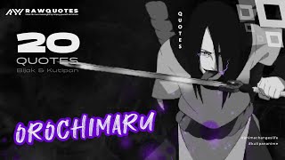 20 Quote | Kata-Kata Bijak dari Orochimaru [Naruto Shippuden] - Sub dan Suara Indonesia