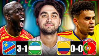 DR Congo Historic Win | Colombia Wins Group K | DR Congo 3-1 Uzbekistan, Colombia 0-0 Portugal