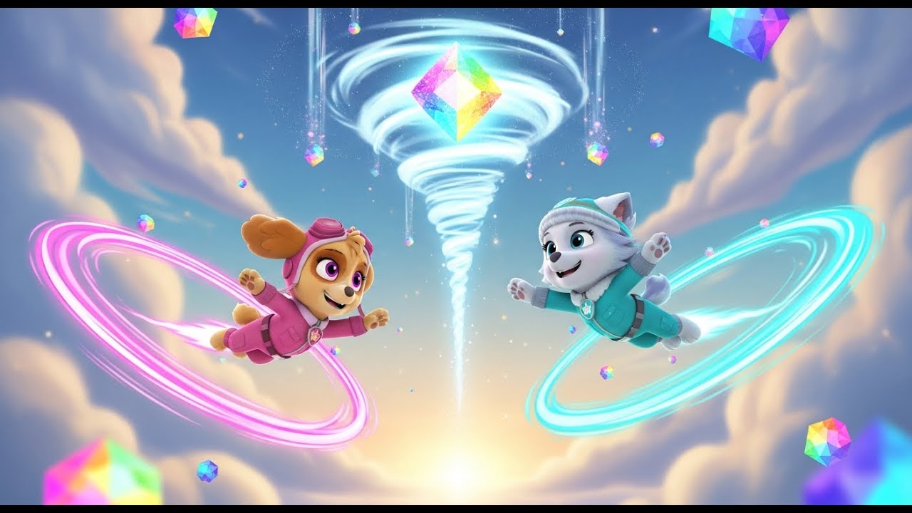 PAW Patrol Skye & Everest's Rainbow Crystal Rescue!  3D Animation