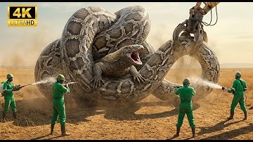 Brave Heroes Save Greedy Monitor Lizard from Giant Mutant Python Attack (4K Cinematic Rescue)