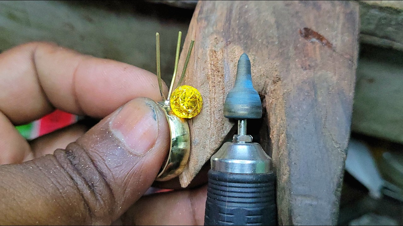 Diamond Ring Making Process New design diamond ring making ! How to make diamond ring - YouTube
