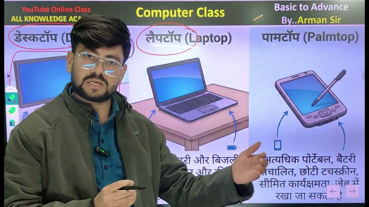 Desktop Laptop Palmtop Computer क्या होते हैं | Types of Computer in Hindi | Basic Computer