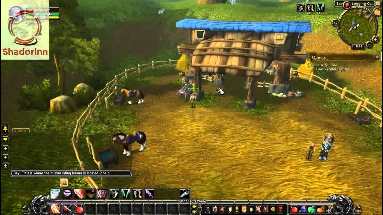 Elwynn Forest Learn to Ride (Human) YouTube