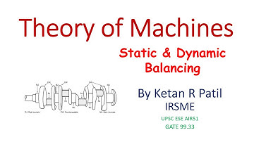Theory of machine - 16- Static and dynamic Balancing By Ketan R Patil