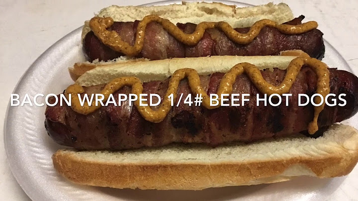 Bacon wrapped 1/4# beef hot dogs | Bro N Sear | Weber Kettle