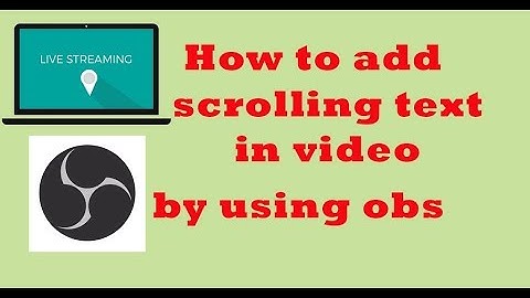 How To Create Scrolling Text in OBS |bangla tutorial
