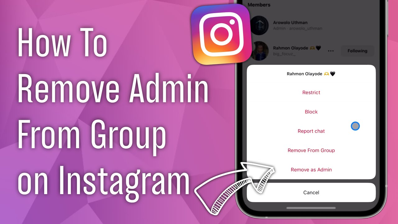 How to Remove Someone from Group Admin on Instagram - YouTube